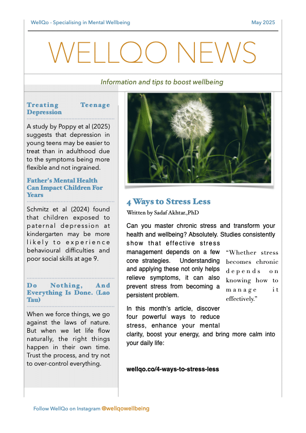 newsletter wellbeing